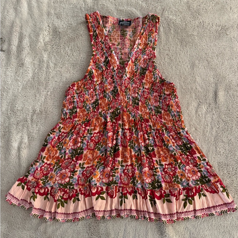 Angie Floral Sleeveless Womens Top